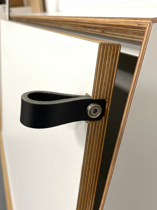 Echtledergriffe in Braun & Schwarz