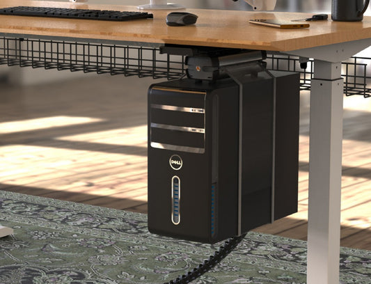 PC-Halterung - Stabil und dezent unter der Tischplatte