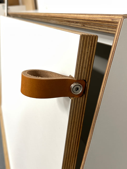 Echtledergriffe in Braun & Schwarz